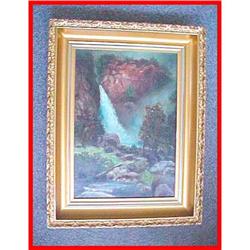 Victorian Framed Landscape Oil Painting #1168841