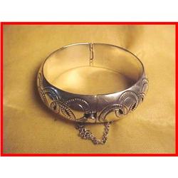 Signed Deco Taxco Mexico Sterling Bracelet #1168843