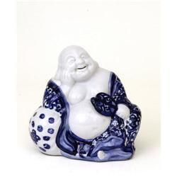 Old Japanese Blue & White Kutani Hotei Figurine#1168933