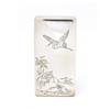 Image 1 : Old Japanese Silver Engraved Bird Box Sg #1168961