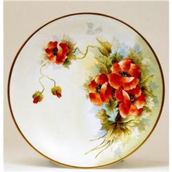 Old French Limoges Limoge Flower Charger Sg #1168962