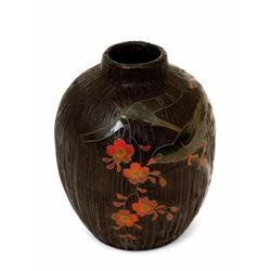 Old Japanese Totai Barktree Cloisonne Vase #1168965