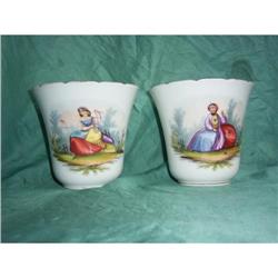 2  Antique  Handpainted  Planters #1169148