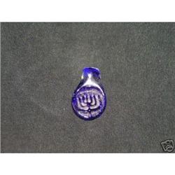  Holyland Menorah Blue Cobalt Pendant  circa #1169201