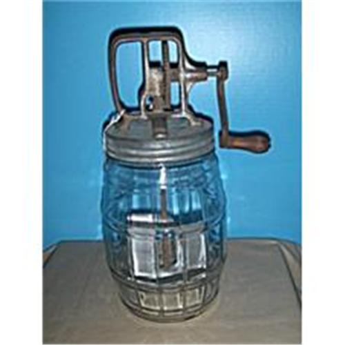 1/2 gal.Dazey Butter Churn w/ barrel glass jar 1169269