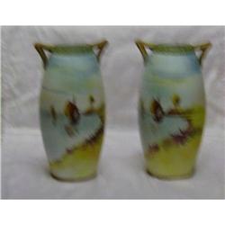 2 Nippon Hand Painted Vases  #1169319