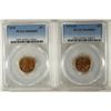 Image 1 : 2-PCGS SLABBED LINCOLN CENTS 1973-D MS65RD AND