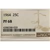 Image 3 : 1964 WASHINGTON SILVER QUARTER NGC PF68