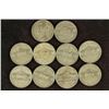 Image 1 : 10 ASSORTED 35% SILVER JEFFERSON WAR NICKELS