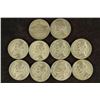 Image 2 : 10 ASSORTED 35% SILVER JEFFERSON WAR NICKELS
