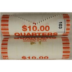 2-$10 ROLLS OF 2009-P GUAM QUARTERS BU