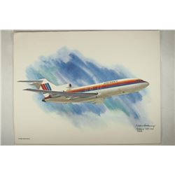 8 1/2'' X 11'' FRAMEABLE COLOR PRINT OF BOEING 727