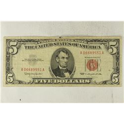 1963 $5 RED SEAL US NOTE