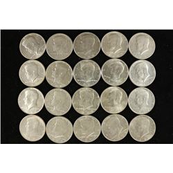 20 ASSORTED KENNEDY HALF DOLLARS