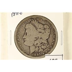 1891-O MORGAN SILVER DOLLAR WITH PAPER ETC... ON