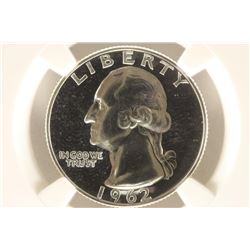 1962 WASHINGTON SILVER QUARTER NGC PF68