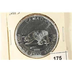 2013 CANADA FINE SILVER $8 POLAR BEAR 1 1/2 OZ.