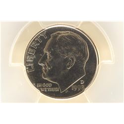 1998-D ROOSEVELT DIME PCGS MS66+