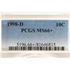 Image 3 : 1998-D ROOSEVELT DIME PCGS MS66+
