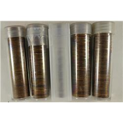 5 SOLID DATE ROLLS OF CANADA CENTS 1946, 1947,