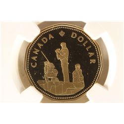 1995 CANADA PEACEKEEPING MONUMENT DOLLAR NGC