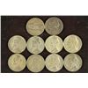 Image 2 : 10 ASSORTED 35% SILVER JEFFERSON WAR NICKELS