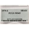 Image 3 : 1979-S SBA DOLLAR PCGS MS65