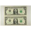 Image 1 : 2-2003-A $1 FRN'S LOW CONSECUTIVE SERIAL 'S UNC