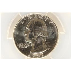 1959 TYPE B REV FS-901 WASHINGTON SILVER QUARTER