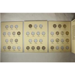 PARTIAL ALBUM OF 1948-1964 WASHINGTON SILVER