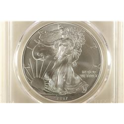 2017 AMERICAN SILVER EAGLE PCGS MS70 1ST STRIKE