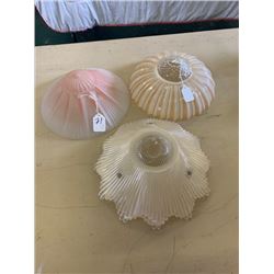 3 glass lamp shades