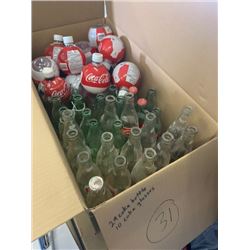 collector 29 coke bottles / 10 coke glasses