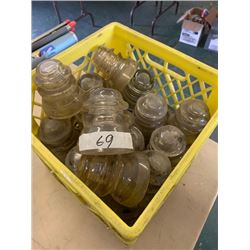 31 antique glass insulators