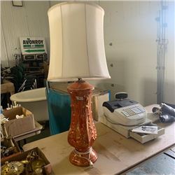 Orange Lamp/ white shade