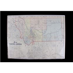 1865 Montana Territory Map by W.W. de Lacy