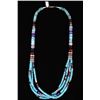 Image 1 : Navajo TR Singer Multi Strand Turquoise Necklace