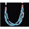 Image 3 : Navajo TR Singer Multi Strand Turquoise Necklace