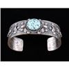 Image 1 : Navajo Tufa Cast Kingman Spider Web Turquoise Cuff