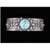 Image 2 : Navajo Tufa Cast Kingman Spider Web Turquoise Cuff