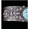Image 5 : Navajo Tufa Cast Kingman Spider Web Turquoise Cuff