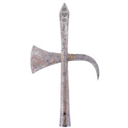 Fine American Indian Halberd "IF" Tomahawk 18th C.