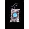 Image 2 : Navajo Sterling & Kingman Turquoise Earrings