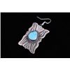 Image 3 : Navajo Sterling & Kingman Turquoise Earrings