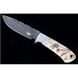M.T. Knives of Bozeman Rams Horn Damascus Knife