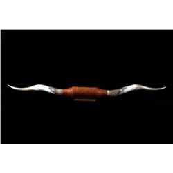 Texas Longhorn Stamped Leather Wall Mount
