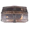 Image 3 : Early 1900's Humpback Steamer Metal Plated Trunk