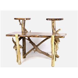 Rustic Multi-Platform Pine Log Desk