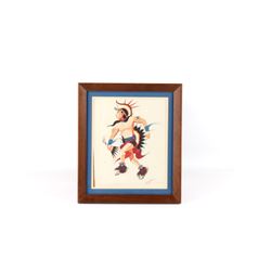 Navajo Gouache "Fancy Dancer" by Beatein Yazz