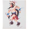 Image 2 : Navajo Gouache "Fancy Dancer" by Beatein Yazz